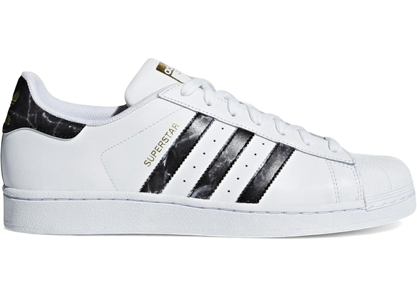 アディダス はやりっ児 白いこと 白いこと 中核グループ 黒いこと 黒いこと ゴールド スニーカー メンズ ADIDAS SUPERSTAR MARBLE / FOOTWEAR WHITE CORE BLACK GOLD スニーカー-メンズ靴