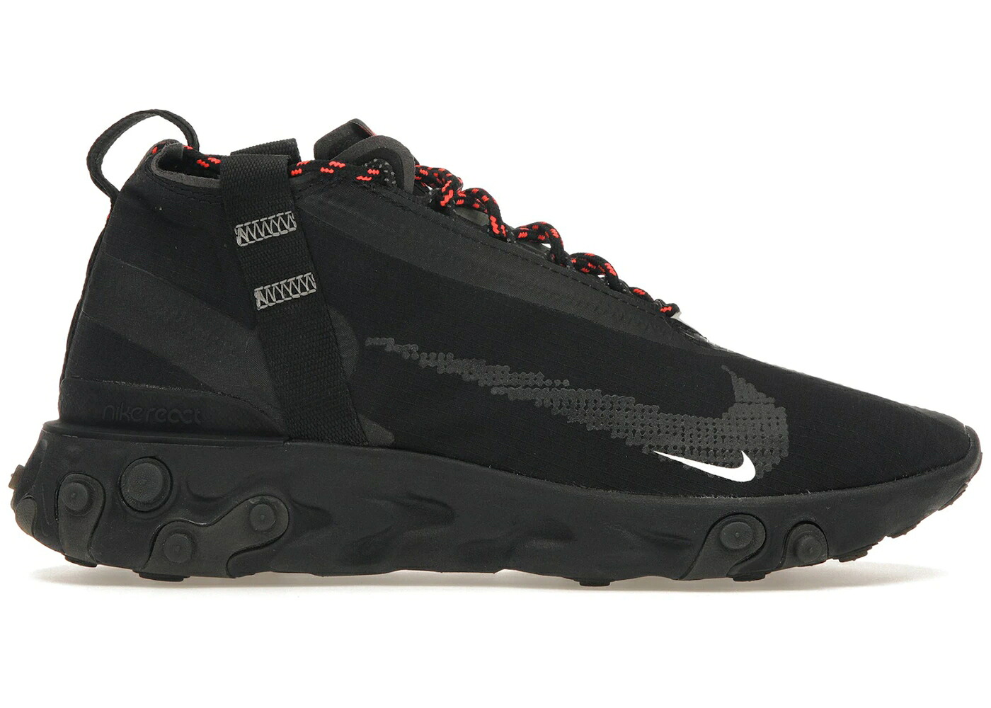 ナイキ リアクト ミッド 黒色 ブラック 白色 ホワイト スニーカー メンズ NIKE REACT RUNNER MID WR ISPA BLACK / BLACK WHITE ANTHRACITE TOTAL