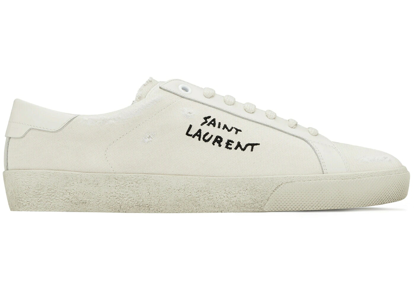 サンローラン 厚地の外套 古典派音楽 皮膚軟化剤 WOMEN\u0027S スニーカー レディース SAINT LAURENT SAINT LAURENT COURT CLASSIC SL/06 LOW DISTRESSED CREAM (WOMEN\u0027S) /