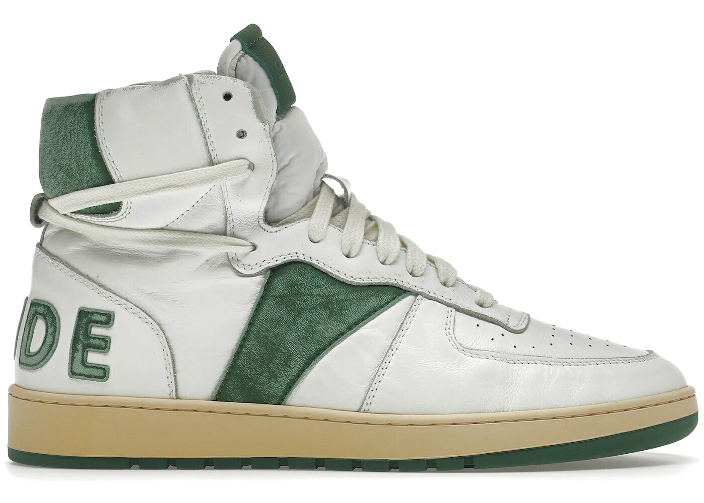 ルード 白色 ホワイト 緑 グリーン ナチュラル スニーカー メンズ RHUDE RHECESS HI WHITE GREEN / WHITE GREEN NATURAL|スニケス
