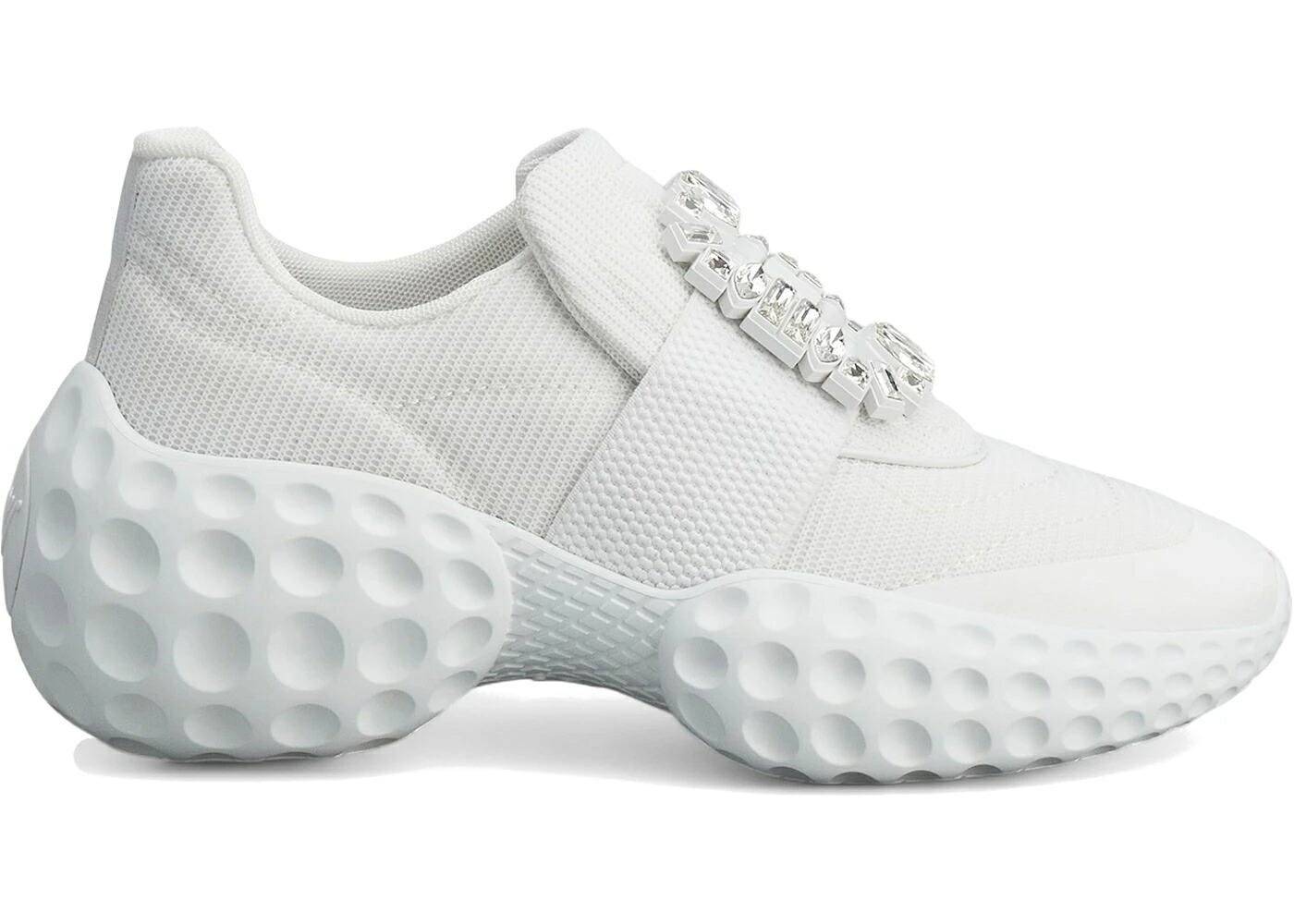 ラン 白色 ホワイト バックル VIV' WOMEN'S スニーカー レディース ROGER VIVIER ROGER VIVIER RUN LIGHT WHITE CRYSTAL BUCKLE (WOMEN'S) /