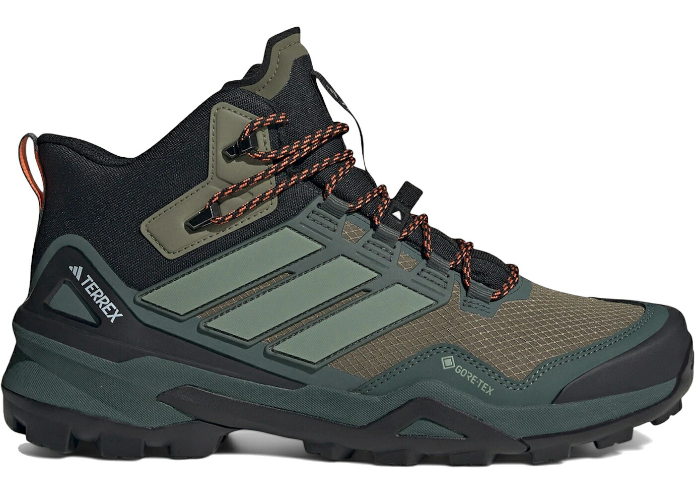アディダス ミッド ゴアテックス オリーブ 銀色 シルバー 緑 グリーン コア 黒色 ブラック スニーカー メンズ ADIDAS TERREX SKYCHASER MID GORE-TEX OLIVE STRATA SILVER GREEN CORE BLACK / OLIVE STRATA SILVER GREEN C