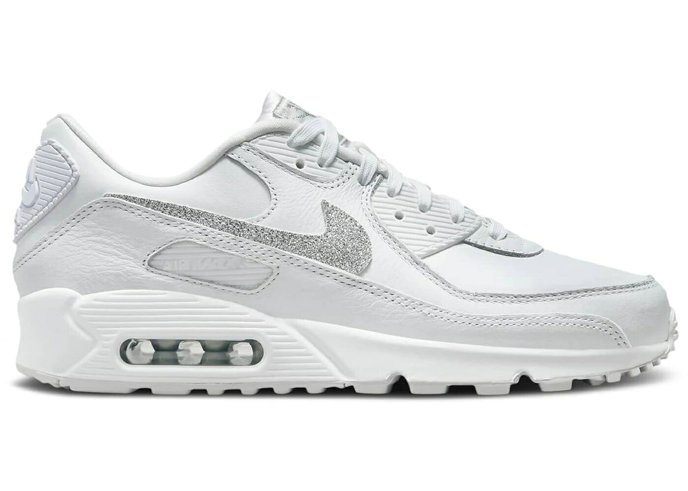 ナイキ マックス 銀色 シルバー 白色 ホワイト エアマックス WOMEN'S スニーカー レディース NIKE AIR MAX 90 SE SILVER GLITTER (WOMEN'S) / WHITE PHOTON DUST METALLIC