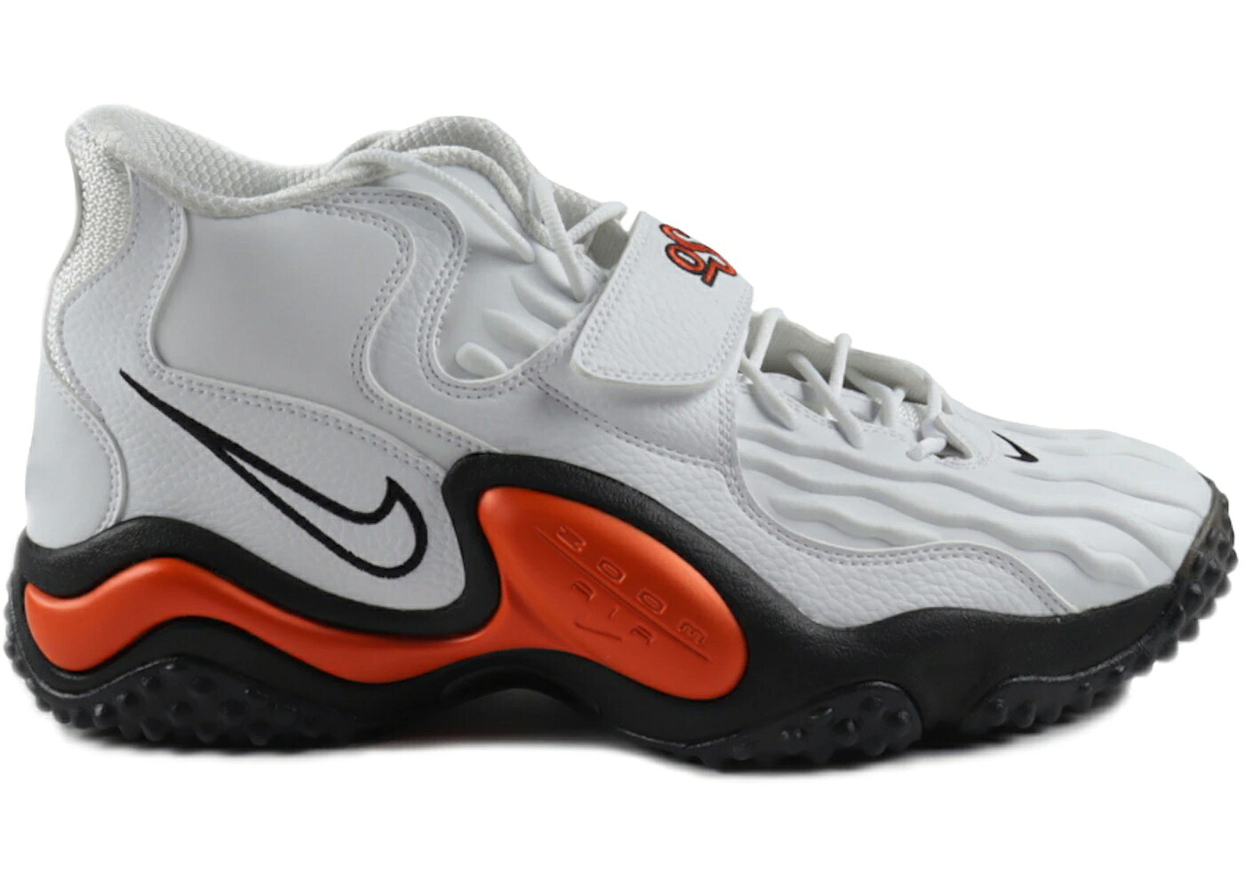 ナイキ ズーム ターフ 白色 ホワイト 黒色 ブラック チーム 橙 オレンジ スニーカー メンズ NIKE AIR ZOOM TURF JET 97 BARRY SANDERS OSU / WHITE WHITE BLACK TEAM ORANGE｜スニケス