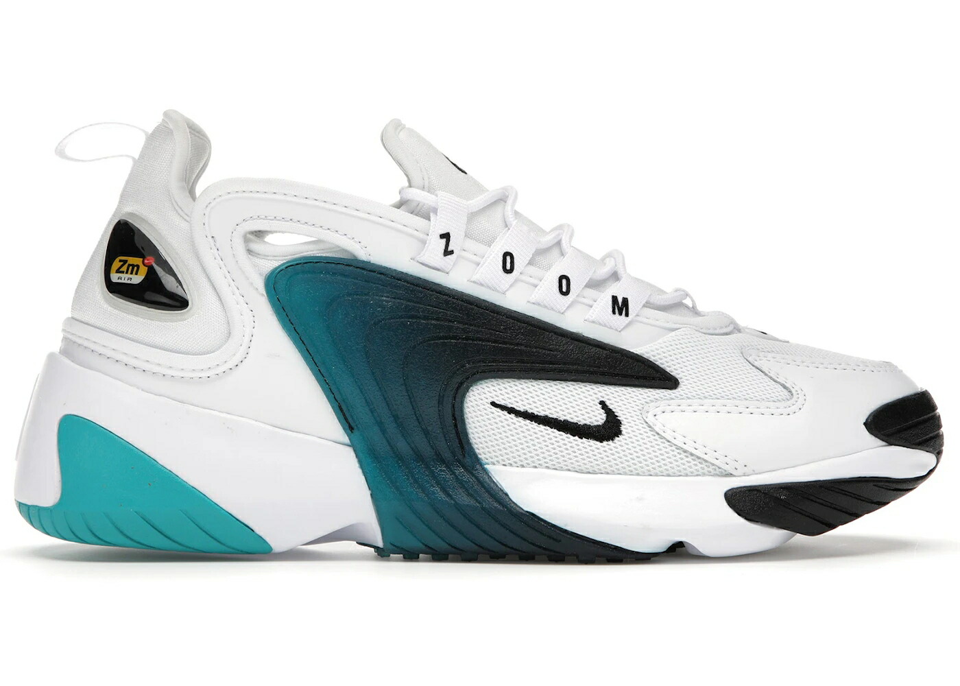 ナイキ ズーム 白色 ホワイト 黒色 ブラック スニーカー メンズ NIKE ZOOM 2K WHITE / WHITE TEAL NEBULA BLACK