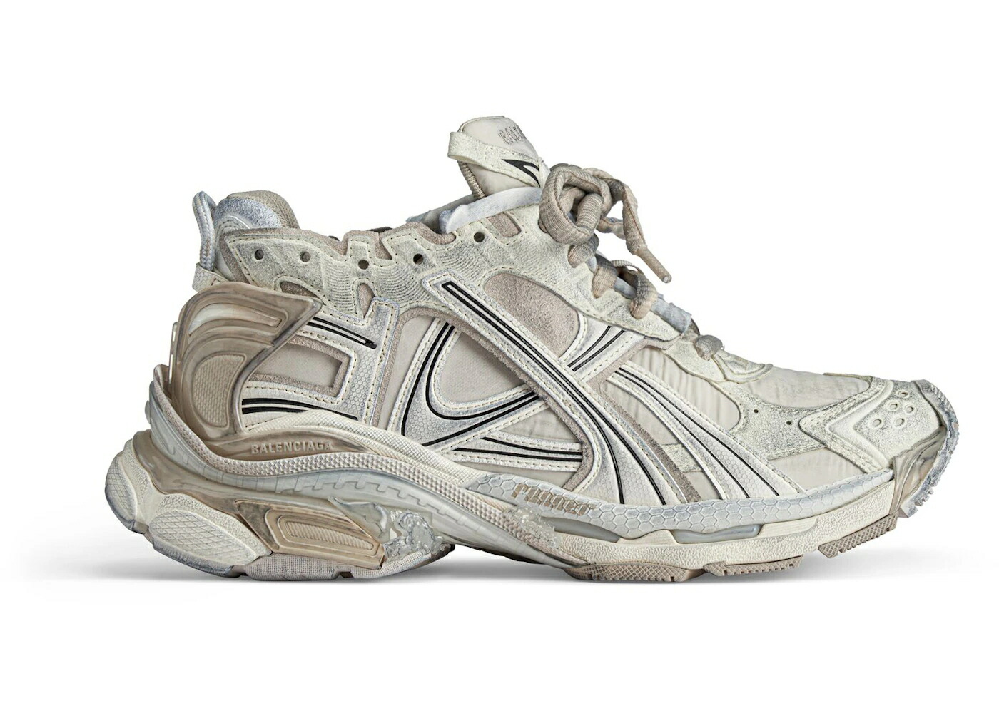 バレンシアガ ベージュ 白色 ホワイト 黒色 ブラック スニーカー メンズ BALENCIAGA RUNNER BEIGE / BEIGE WHITE BLACK
