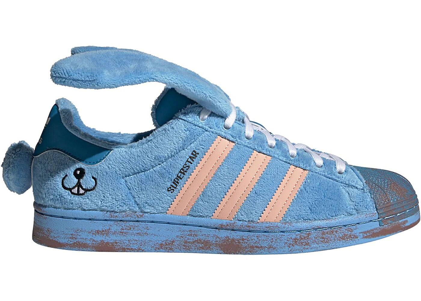 アディダス はやりっ子 青味 青み サクラ色 スニーカー メンズ ADIDAS SUPERSTAR MELTING SADNESS BUNNY / JOY BLUE GLOW PINK CRAFT BLUE
