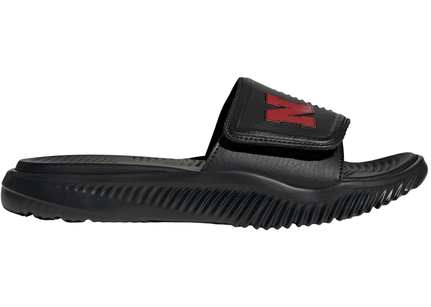 アディダス サンダル ネブラスカ コア 黒色 ブラック チーム パワー 赤 レッド 2.0 スニーカー メンズ ADIDAS ALPHABOUNCE SLIDE NEBRASKA CORE BLACK TEAM POWER RED / CORE BLACK TEAM POWER RED 2 CORE