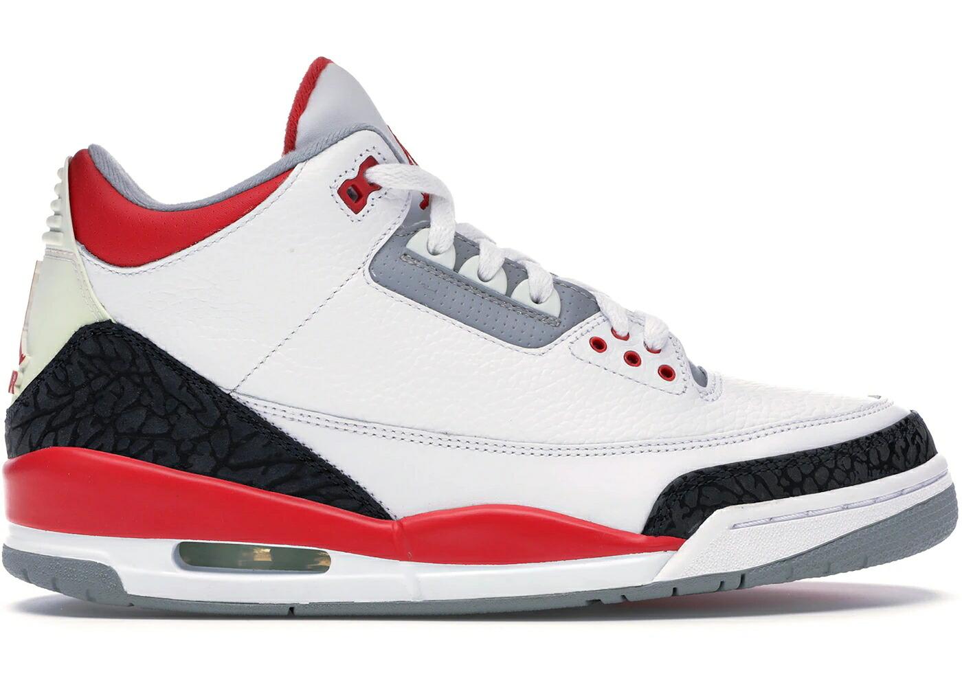 ナイキ ジョーダン ファイア 赤 レッド 白色 ホワイト 灰色 シメント グレー スニーカー メンズ JORDAN 3 RETRO FIRE RED (2007) / WHITE FIRE RED CEMENT GREY|スニケス