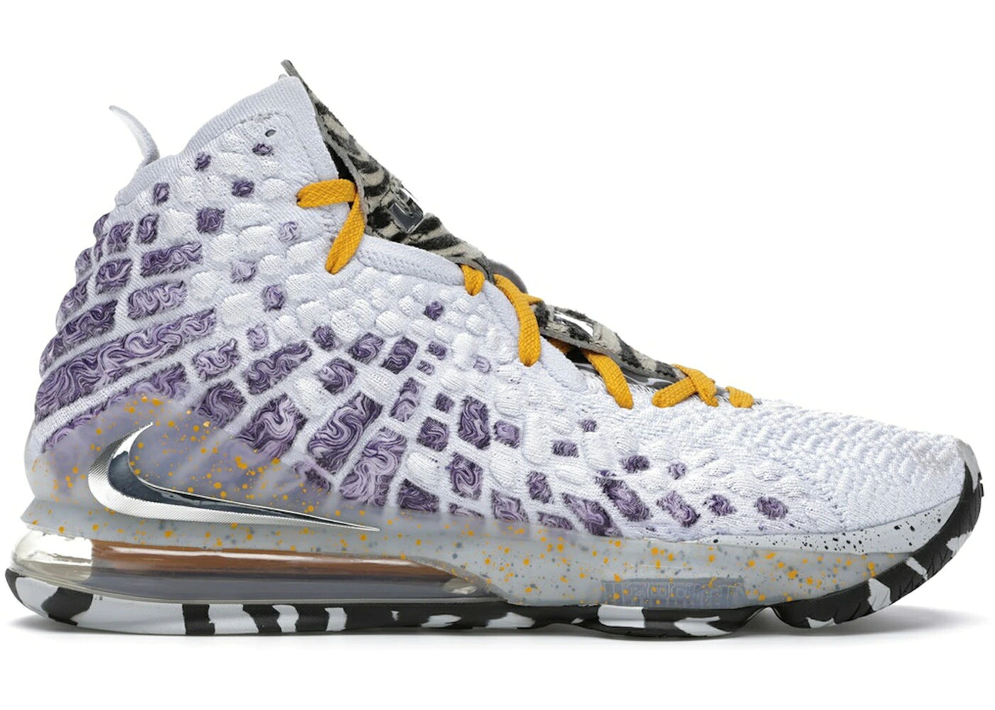 ナイキ レブロン 白いこと 白いこと ゴールド 紫 パープル スニーカー メンズ NIKE LEBRON 17 BRON 2K PLAYOFFS / WHITE GOLD PURPLE