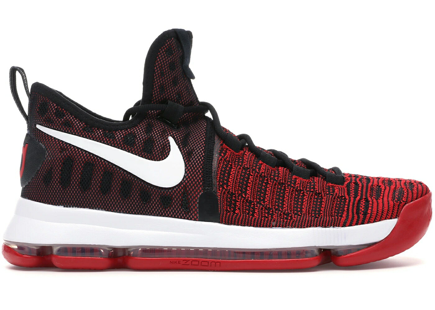 ナイキ 赤 レッド 白色 ホワイト 黒色 ブラック スニーカー メンズ NIKE KD 9 HARD WORK / UNIVERSITY RED WHITE BLACK