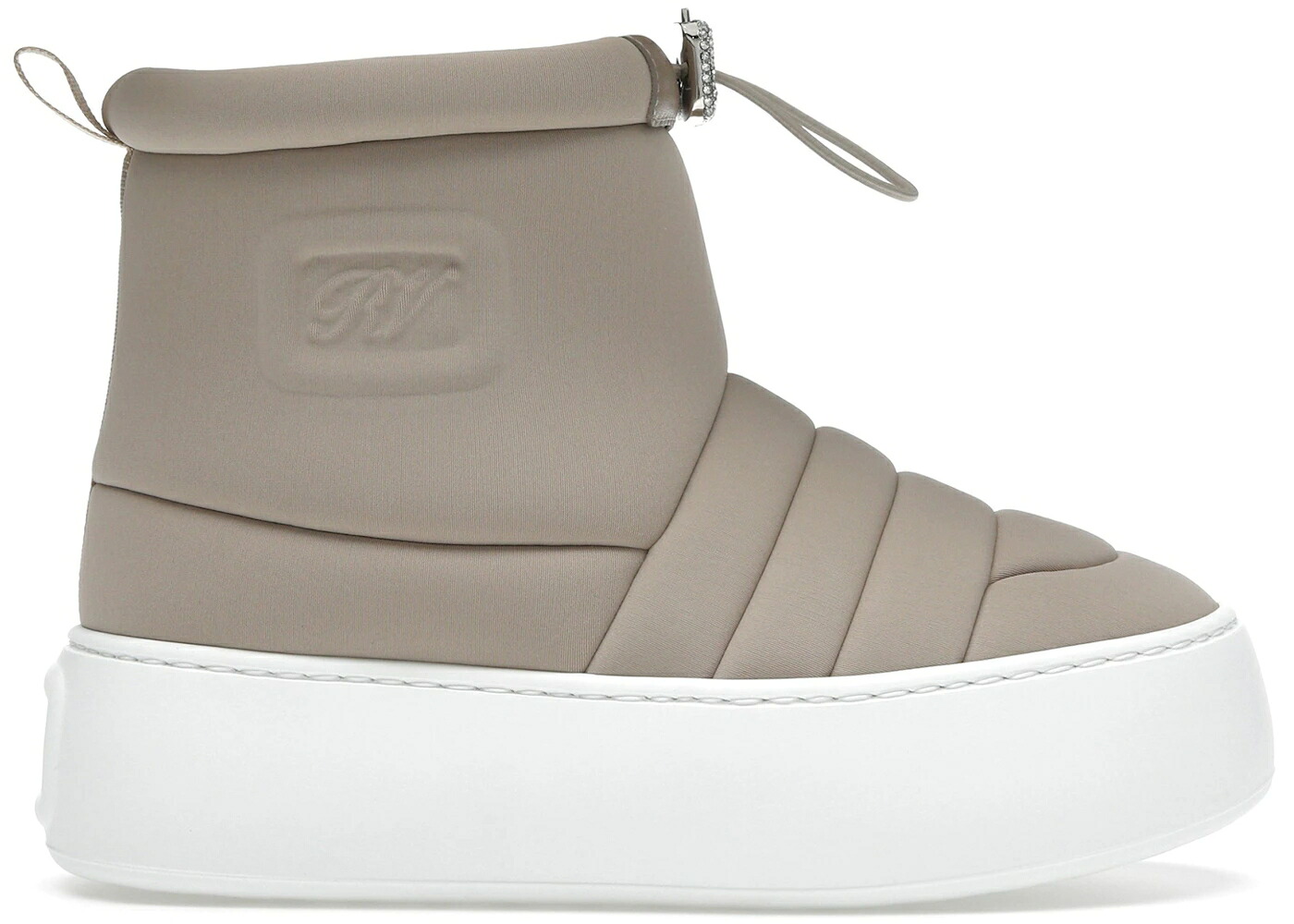 ウィンター ブーツ ベージュ バックル VIV' WOMEN'S スニーカー レディース ROGER VIVIER ROGER VIVIER WINTER PUFFY ANKLE BOOTS BEIGE CRYSTAL BUCKLE (WOMEN'S) /