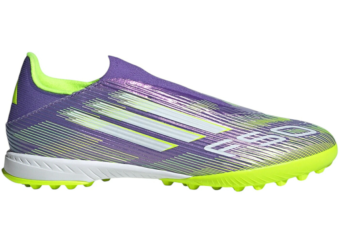 アディダス 紫 パープル 混雑時 白いこと 白いこと スニーカー メンズ ADIDAS F50 LEAGUE LACELESS TF PURPLE RUSH CLOUD WHITE LUCID LEMON / PURPLE RUSH CLOUD WHITE LUCID
