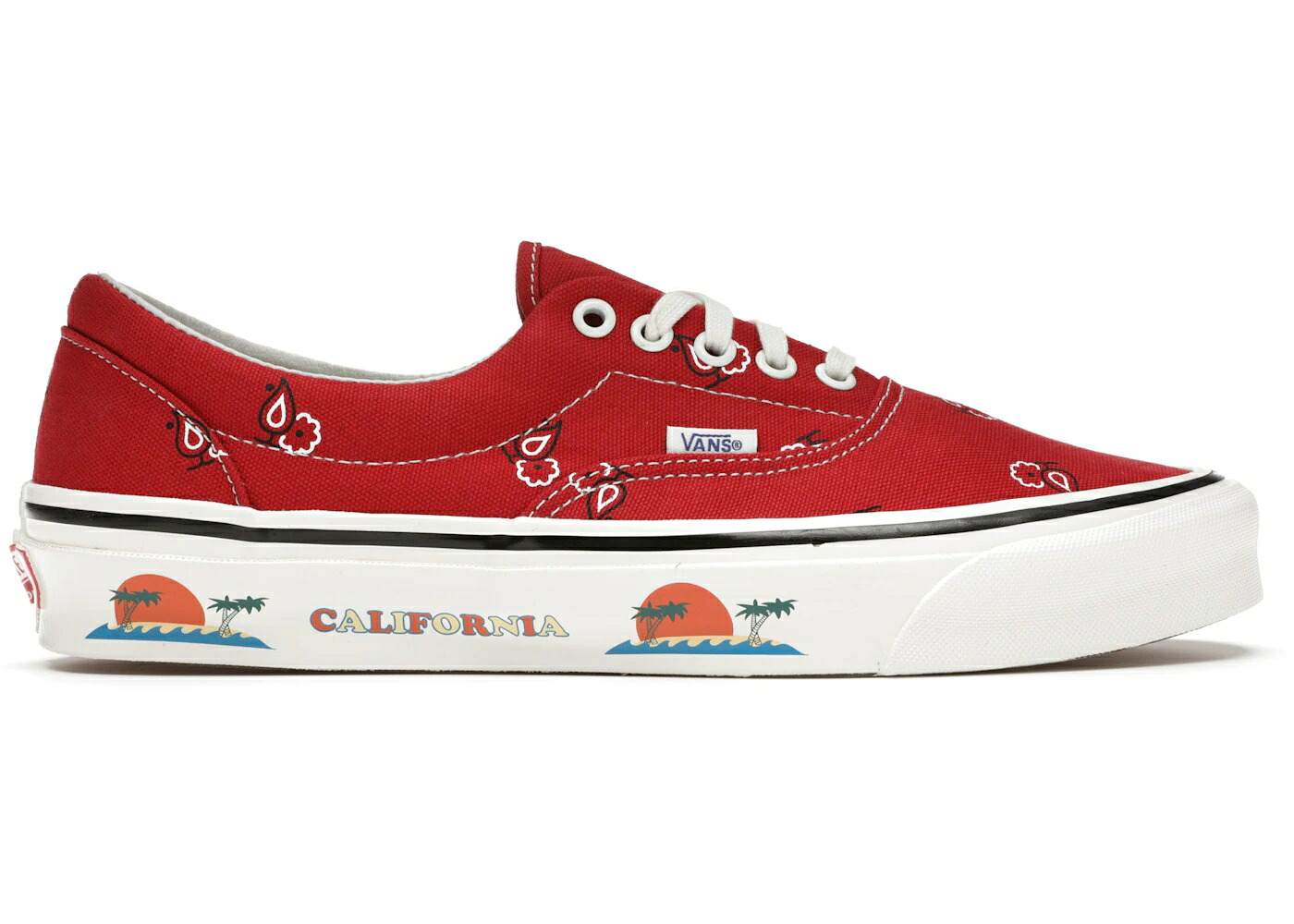 ヴァンズ バンズ 赤 赤いこと 白いこと 白いこと スニーカー メンズ VANS OG ERA PAISLEY RED / POMPEIAN RED WHITE