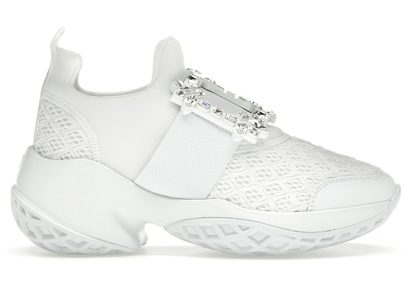 幽客 白いこと 白いこと バックル VIV\u0027 WOMEN\u0027S スニーカー レディース ROGER VIVIER ROGER VIVIER RUN FABRIC WHITE CRYSTAL BUCKLE (WOMEN\u0027S) /