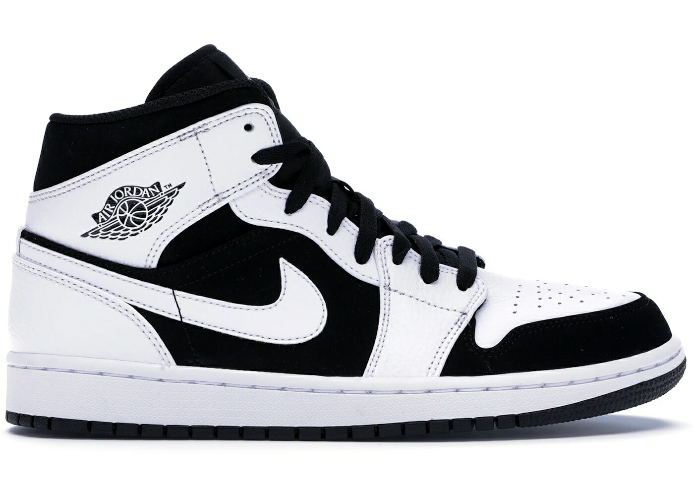ナイキ ジョーダン ミッド 白色 ホワイト 黒色 ブラック スニーカー メンズ JORDAN 1 MID WHITE BLACK / WHITE BLACK WHITE