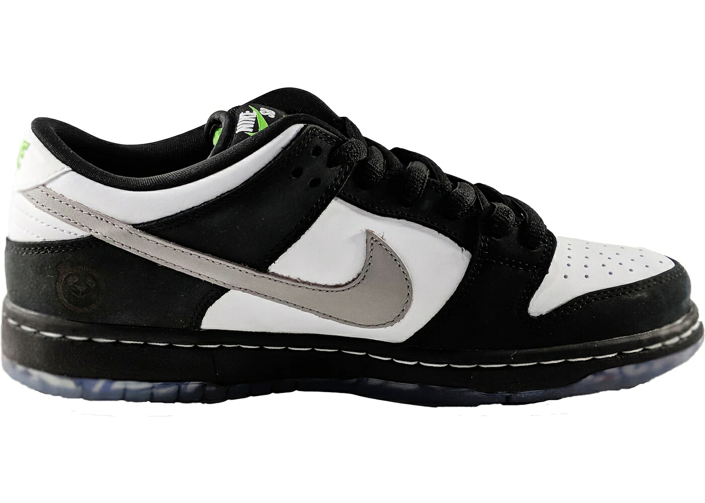 ナイキ エスビー ダンク 黒色 ブラック 白色 ホワイト 緑 グリーン ダンクロー スニーカー メンズ NIKE SB DUNK LOW PANDA PIGEON (ENGRAVED) / BLACK WHITE GREEN GUSTO｜スニケス