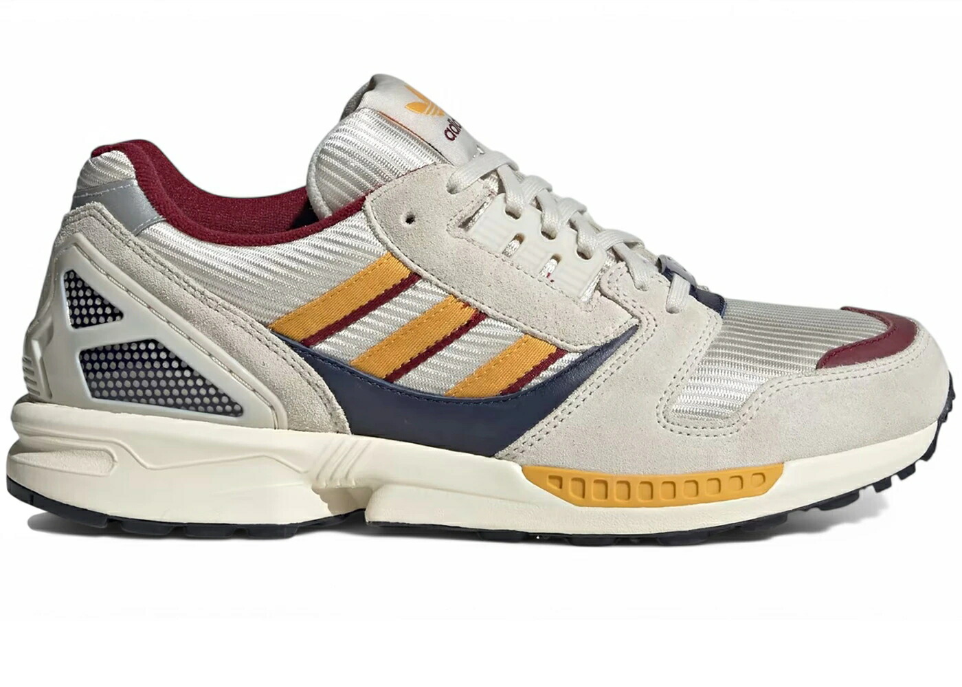 アディダス 黄味がかった 黄色 ぶどう酒色 バーガンディー スニーカー メンズ ADIDAS ZX 8000 ALUMINA PRELOVED YELLOW COLLEGIATE BURGUNDY / ALUMINA PRELOVED YELLOW