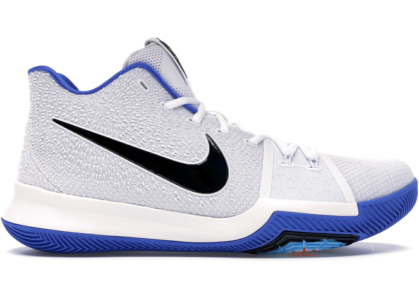 ナイキ カイリー デューク 白色 ホワイト 青色 ブルー スニーカー メンズ NIKE KYRIE 3 HYPER COBALT DUKE / HYPER COBALT WHITE CHLORINE BLUE｜スニケス
