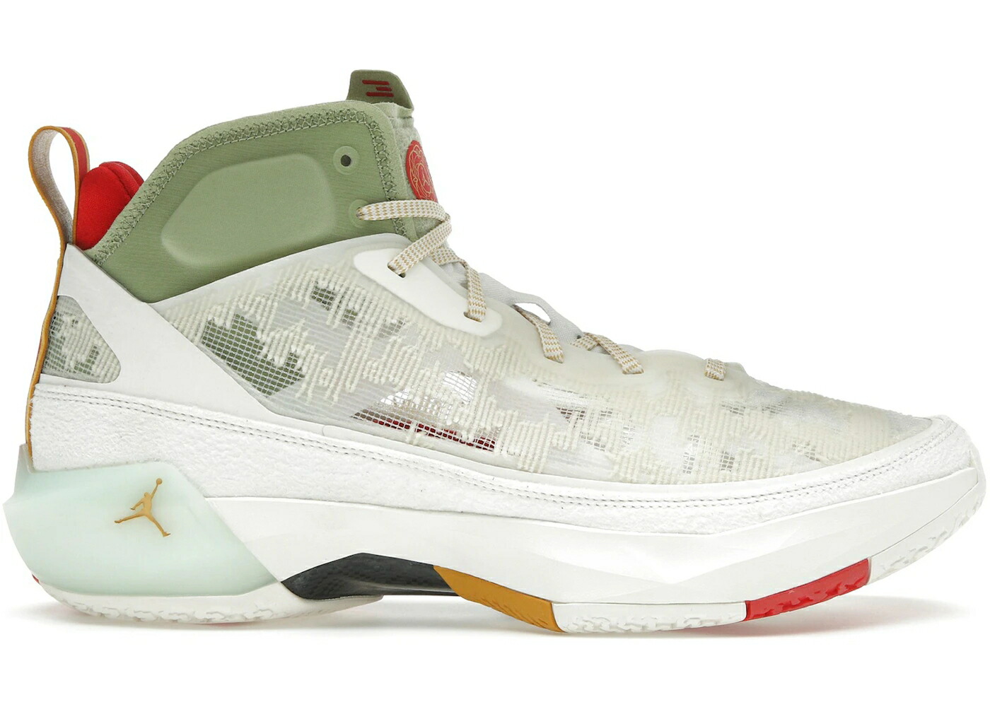 ナイキ ジョーダン アイボリー ゴールド 緑 グリーン スニーカー メンズ JORDAN 37 CNY YEAR OF THE RABBIT / IVORY SANDED GOLD FADED GREEN