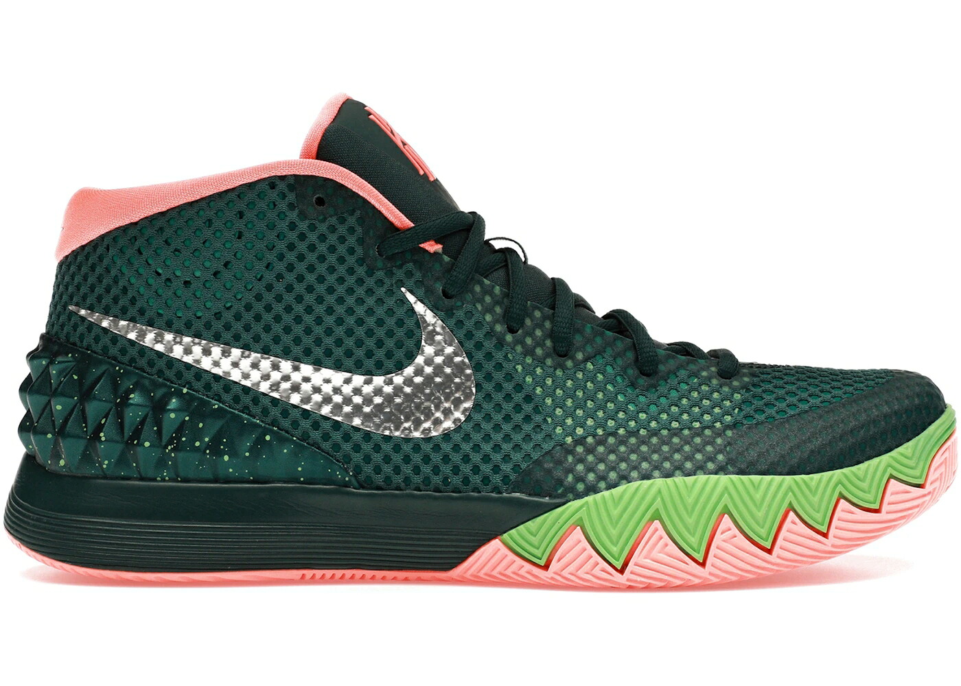 ナイキ カイリー フライトラップ 銀色 シルバー スニーカー メンズ NIKE KYRIE 1 VENUS FLYTRAP / EMERALD METALLIC SILVER EMERALD