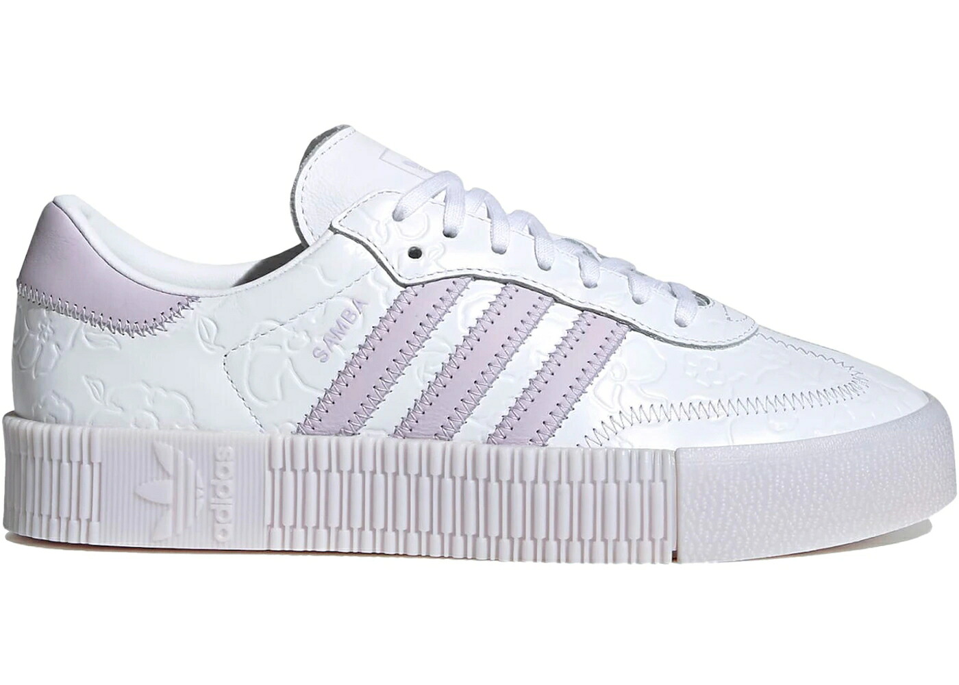 アディダス 紫 パープル 白いこと 白いこと 中核グループ WOMEN\u0027S スニーカー レディース ADIDAS SAMBAROSE FLORAL PATTERN (WOMEN\u0027S) / PURPLE TINT CLOUD WHITE CORE