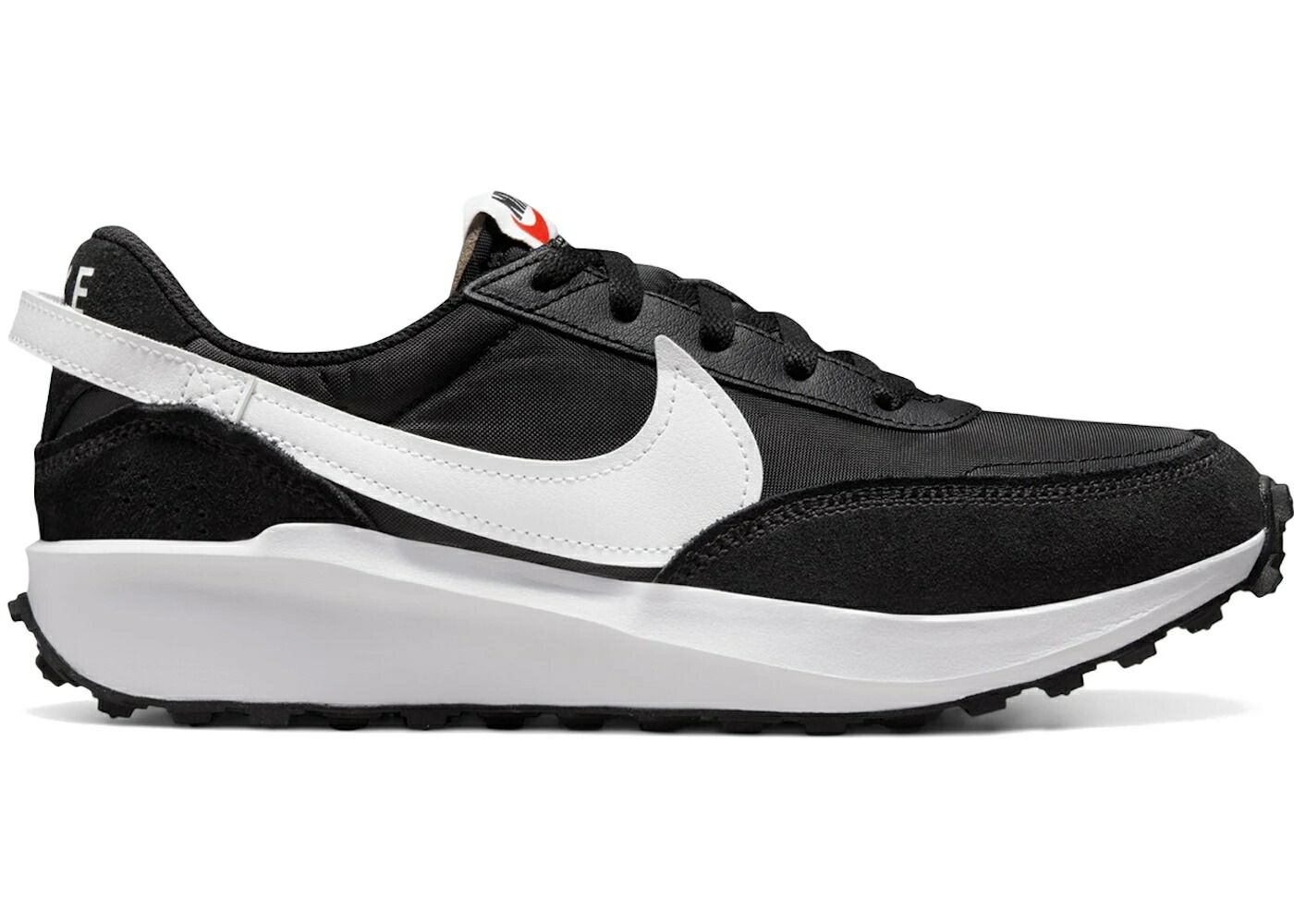 ナイキ ワッフル 黒色 ブラック 白色 ホワイト 橙 オレンジ WOMEN'S スニーカー レディース NIKE WAFFLE DEBUT BLACK WHITE (WOMEN'S) / BLACK ORANGE CLEAR WHITE