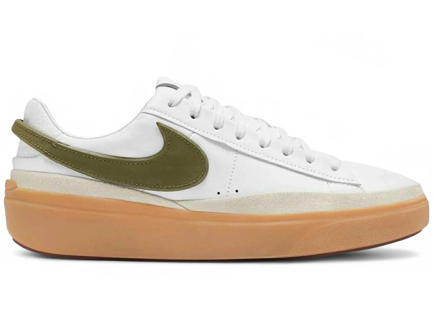 ナイキ ブレイザー 白色 ホワイト オリーブ スニーカー メンズ NIKE BLAZER PHANTOM LOW WHITE MEDIUM OLIVE GUM / WHITE MEDIUM OLIVE GUM