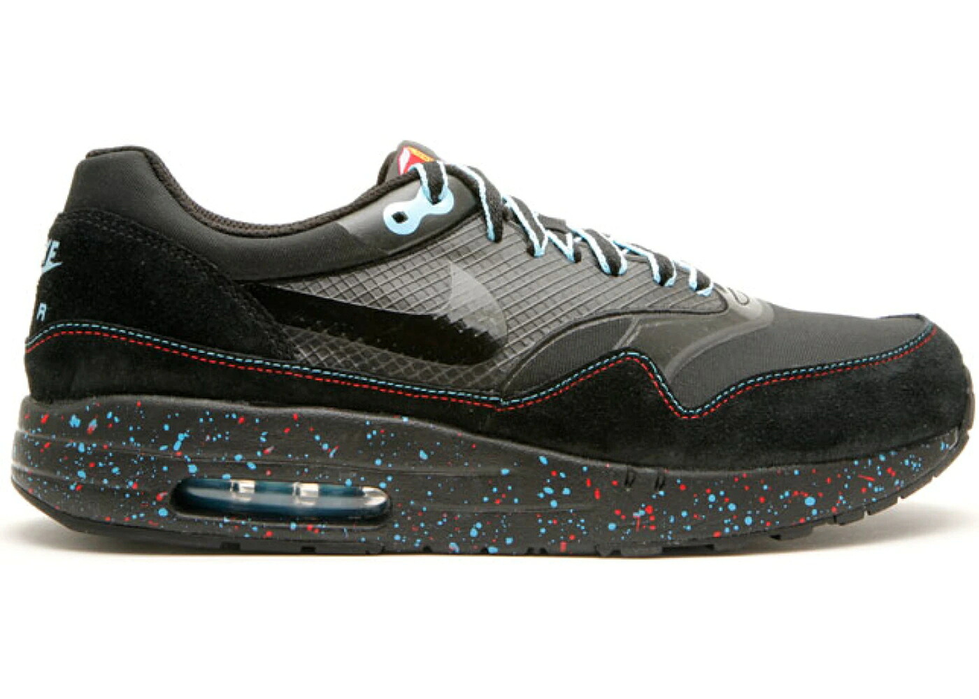 ナイキ 黒色 ブラック 赤 レッド エアマックスIM 1+ スニーカー メンズ NIKE AIR MAXIM PARRA / BLACK BLACK SPORT RED BALTIC|スニケス