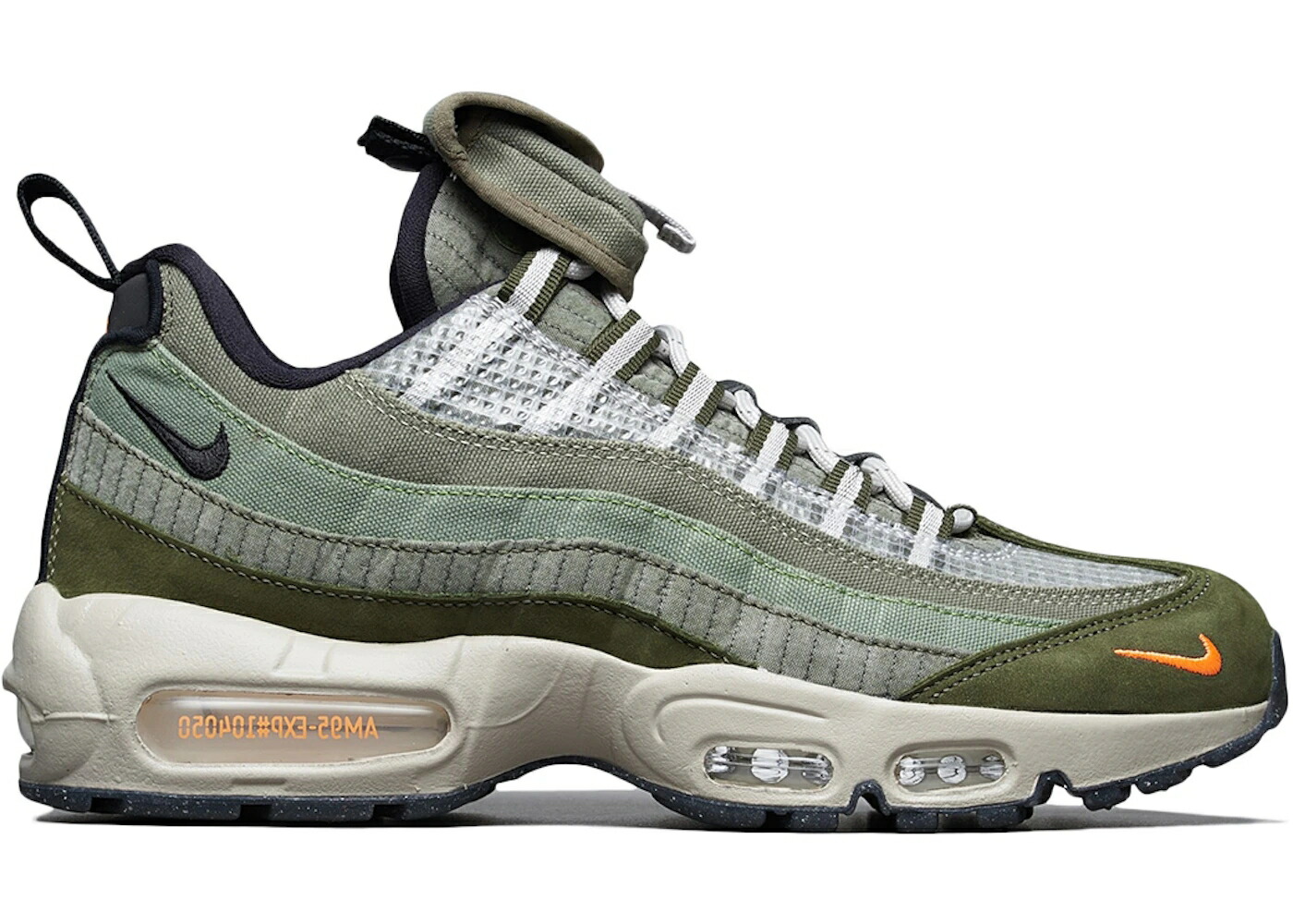 ナイキ マックス 提供 オリーブ 薄墨色 薄墨色 橙 オレンジ色 エア湖マックス スニーカー メンズ NIKE AIR MAX 95 SURPLUS SUPPLY / OLIVE GREY ORANGE