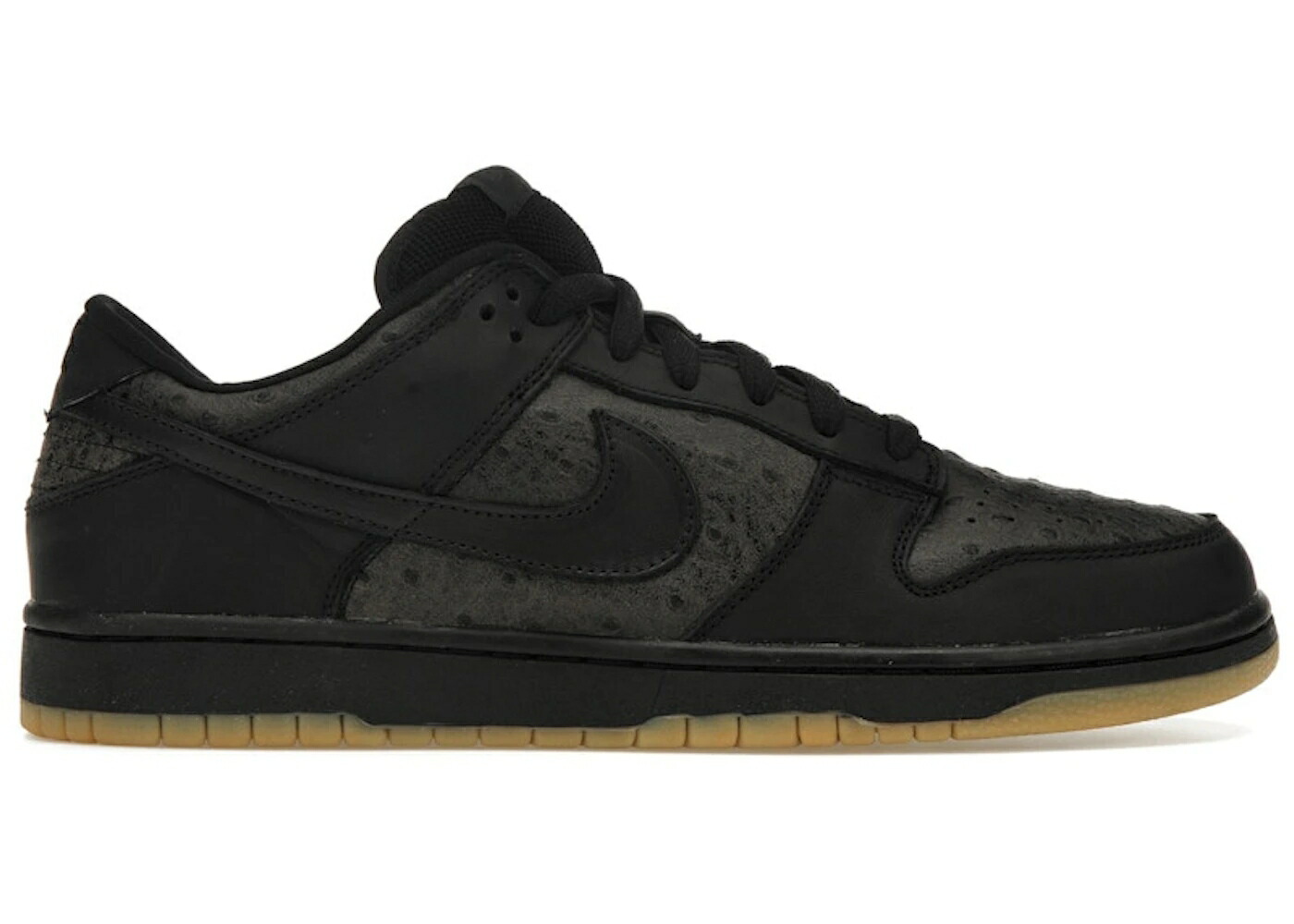 ナイキ エスビー ダンク 黒色 ブラック ダンクロー スニーカー メンズ NIKE SB DUNK LOW OSTRICH / BLACK BLACK