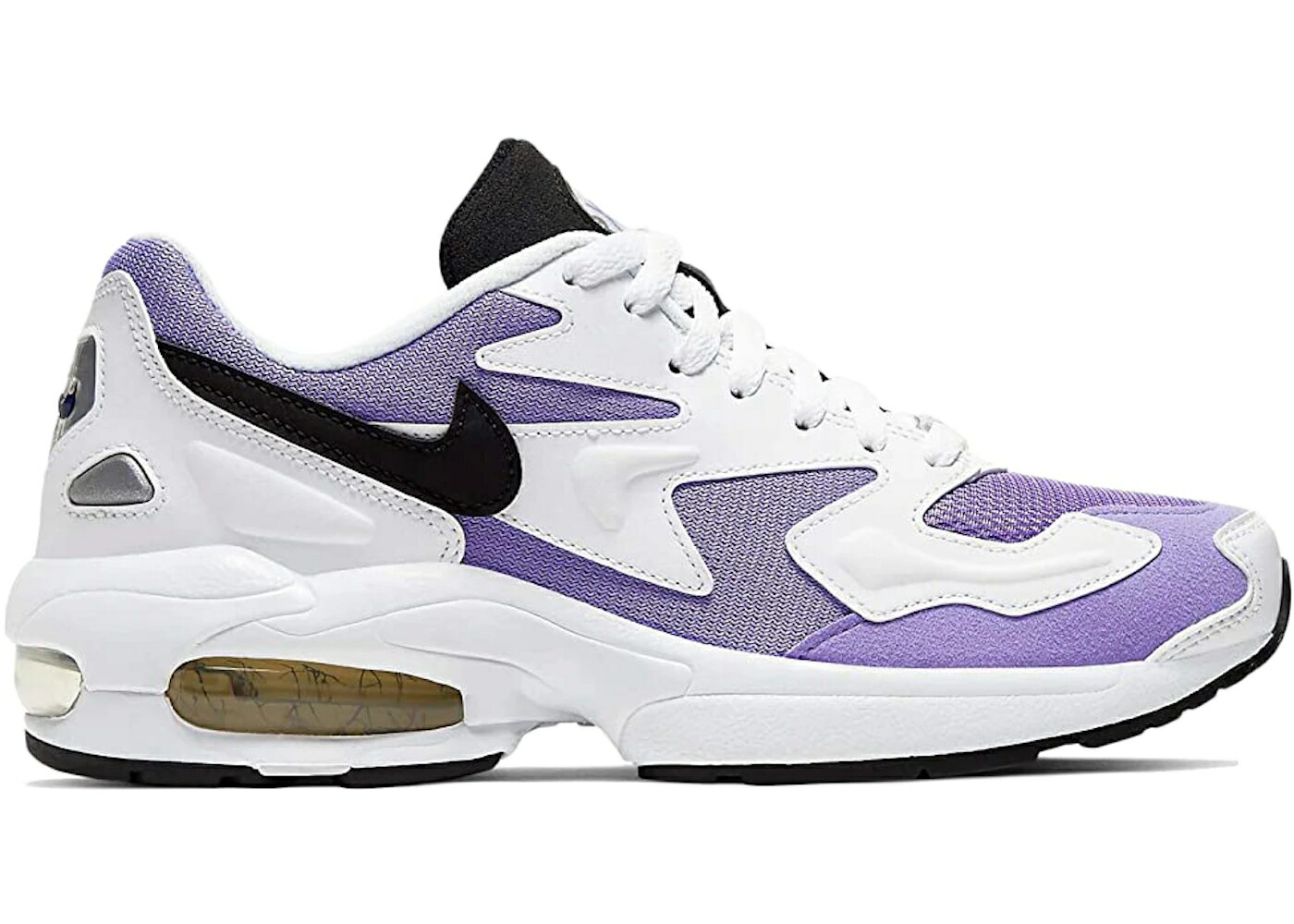 ナイキ マックス 白色 ホワイト 紫 パープル 黒色 ブラック エアマックス WOMEN'S スニーカー レディース NIKE AIR MAX 2 LIGHT WHITE PURPLE (WOMEN'S) / WHITE LIGHT PURPLE BLACK