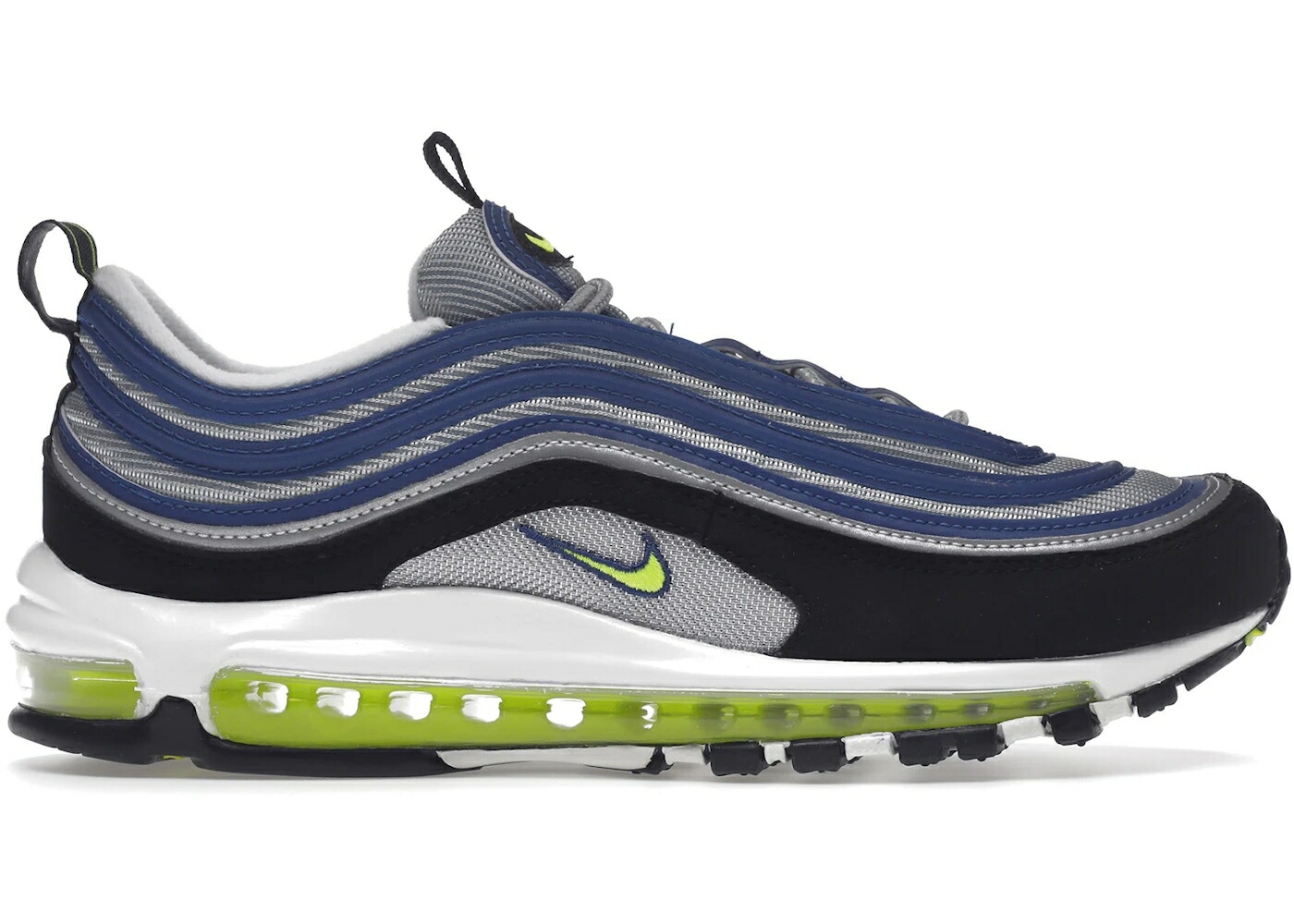 ナイキ マックス 青色 ブルー 黄色 イエロー 銀色 シルバー エアマックス スニーカー メンズ NIKE AIR MAX 97 OG ATLANTIC BLUE VOLTAGE YELLOW / ATLANTIC BLUE METALLIC SILVER
