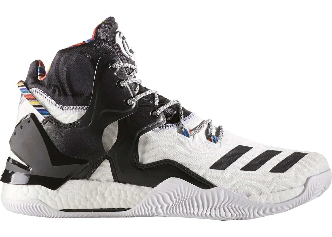 アディダス ローズ 黒色 ブラック 白色 ホワイト コア ゴールド スニーカー メンズ ADIDAS D ROSE 7 BLACK HISTORY MONTH (2017) / FOOTWEAR WHITE CORE BLACK GOLD