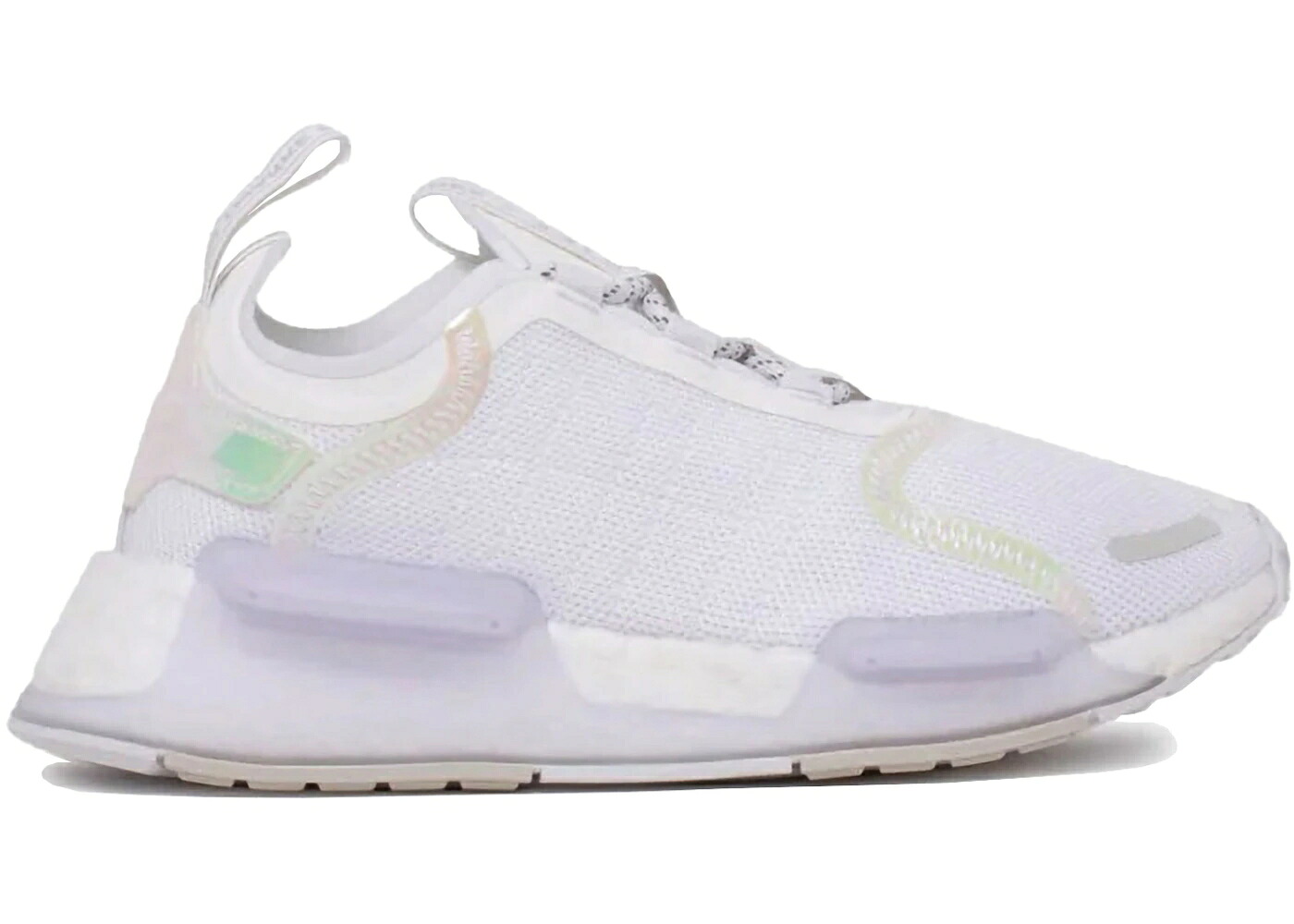 アディダス 白いこと 白いこと 薄墨色 薄墨色 お坊っちゃん キッズ ADIDAS NMD V3 WHITE IRIDESCENT (GS) / CLOUD WHITE SUPPLIER COLOUR GREY もの言う花 マタニティ スニーカー