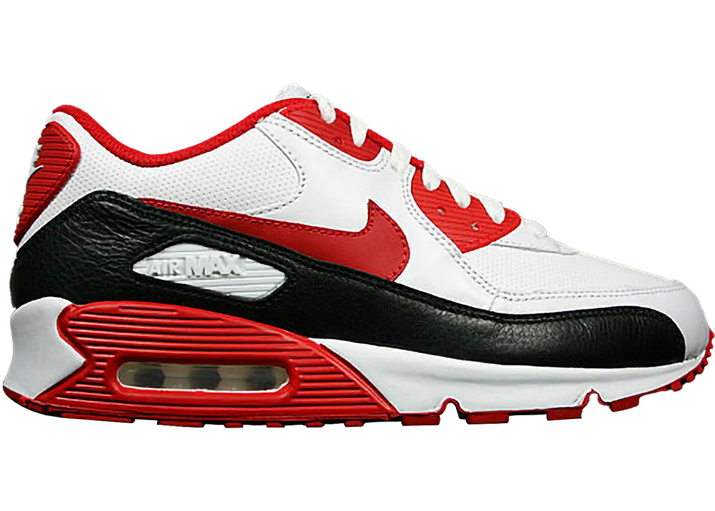 ナイキ マックス 白色 ホワイト 赤 レッド 黒色 ブラック エアマックス WOMEN'S スニーカー レディース NIKE AIR MAX 90 WHITE SPORT RED BLACK (WOMEN'S) / WHITE SPORT RED BLACK