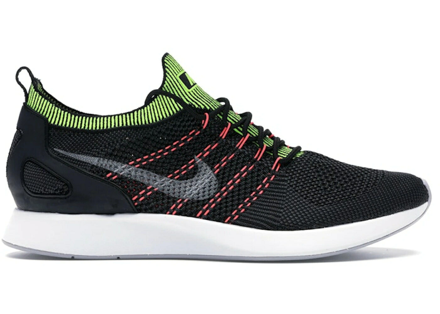 ナイキ ズーム フライニット 黒色 ブラック 灰色 グレー スニーカー メンズ NIKE AIR ZOOM MARIAH FLYKNIT RACER BLACK WOLF GREY VOLT / BLACK WOLF GREY ANTHRACITE