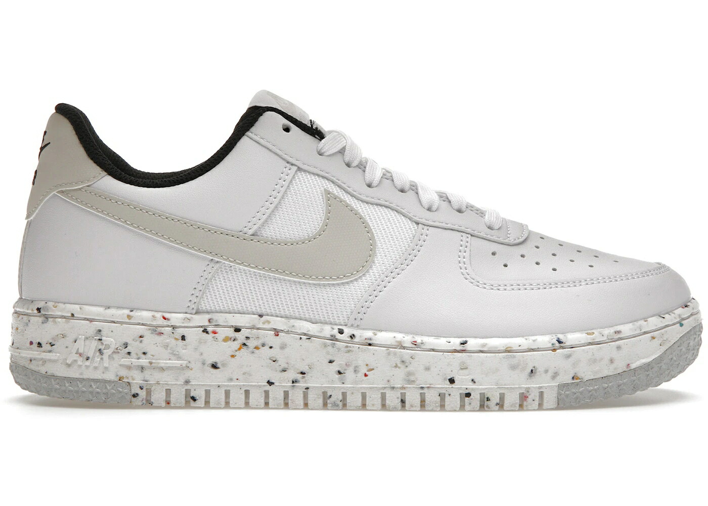 ナイキ 白色 ホワイト 黒色 ブラック エアフォース スニーカー メンズ NIKE AIR FORCE 1 LOW CRATER NEXT NATURE WHITE SPECKLED SOLE / WHITE VOLT BLACK LIGHT BONE