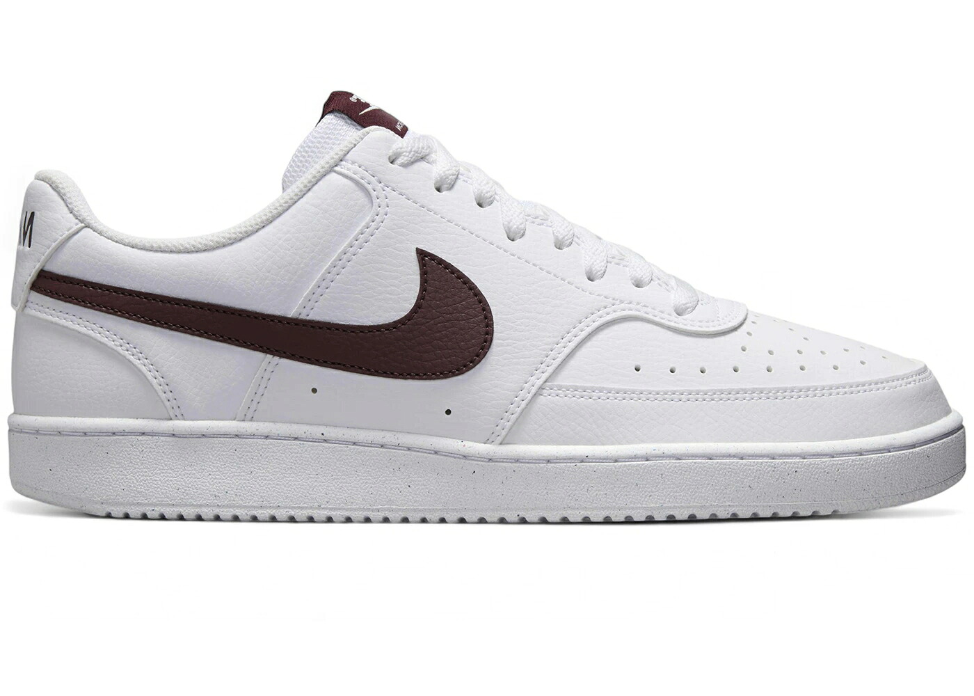 ナイキ コート 白色 ホワイト ワイン色 バーガンディー スニーカー メンズ NIKE COURT VISION LOW NEXT NATURE WHITE BURGUNDY CRUSH / WHITE BURGUNDY CRUSH