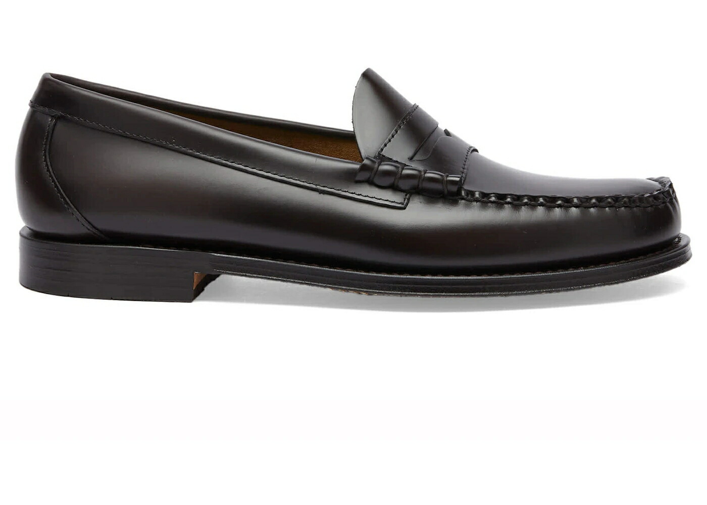 軍事基地 ペニー 置き目毛革 スニーカー なめし革 スニーカー メンズ BASS WEEJUNS LARSON PENNY LOAFER CHOCOLATE LEATHER /
