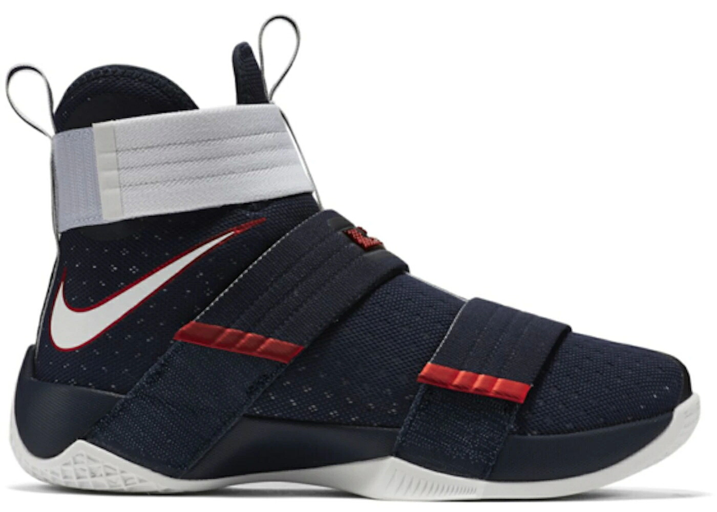 ナイキ レブロン 望遠レンズ ソルジャー 白いこと 白いこと 赤 赤いこと スニーカー メンズ NIKE LEBRON ZOOM SOLDIER 10 USA / OBSIDIAN WHITE UNIVERSITY RED