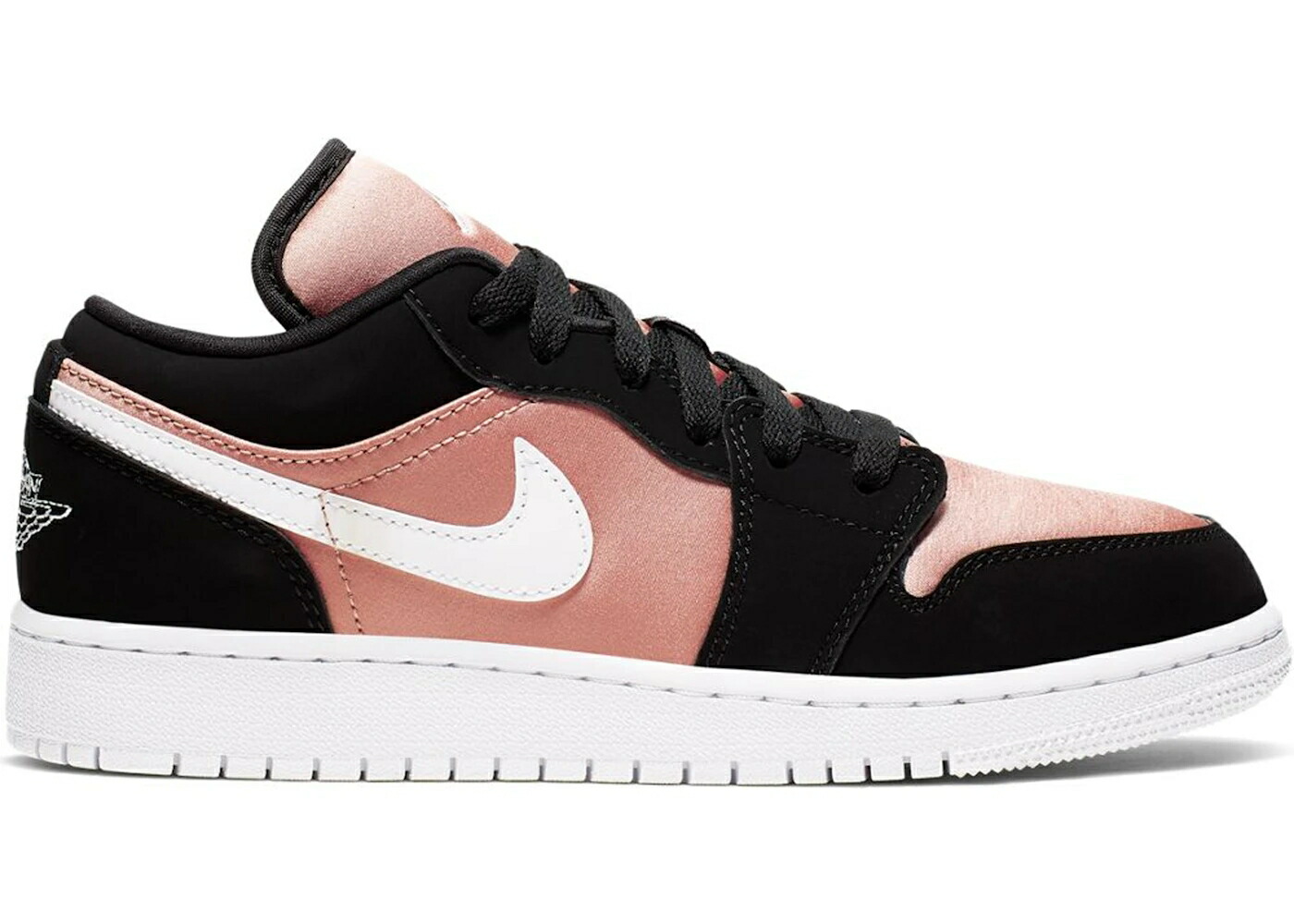 ナイキ ジョーダン 黒いこと 黒いこと 白いこと 白いこと さくら色 ゴールド お坊っちゃん キッズ JORDAN 1 LOW BLACK WHITE ROSE GOLD (GS) / BLACK WHITE ROSE GOLD もの言う花 マタニティ スニーカー