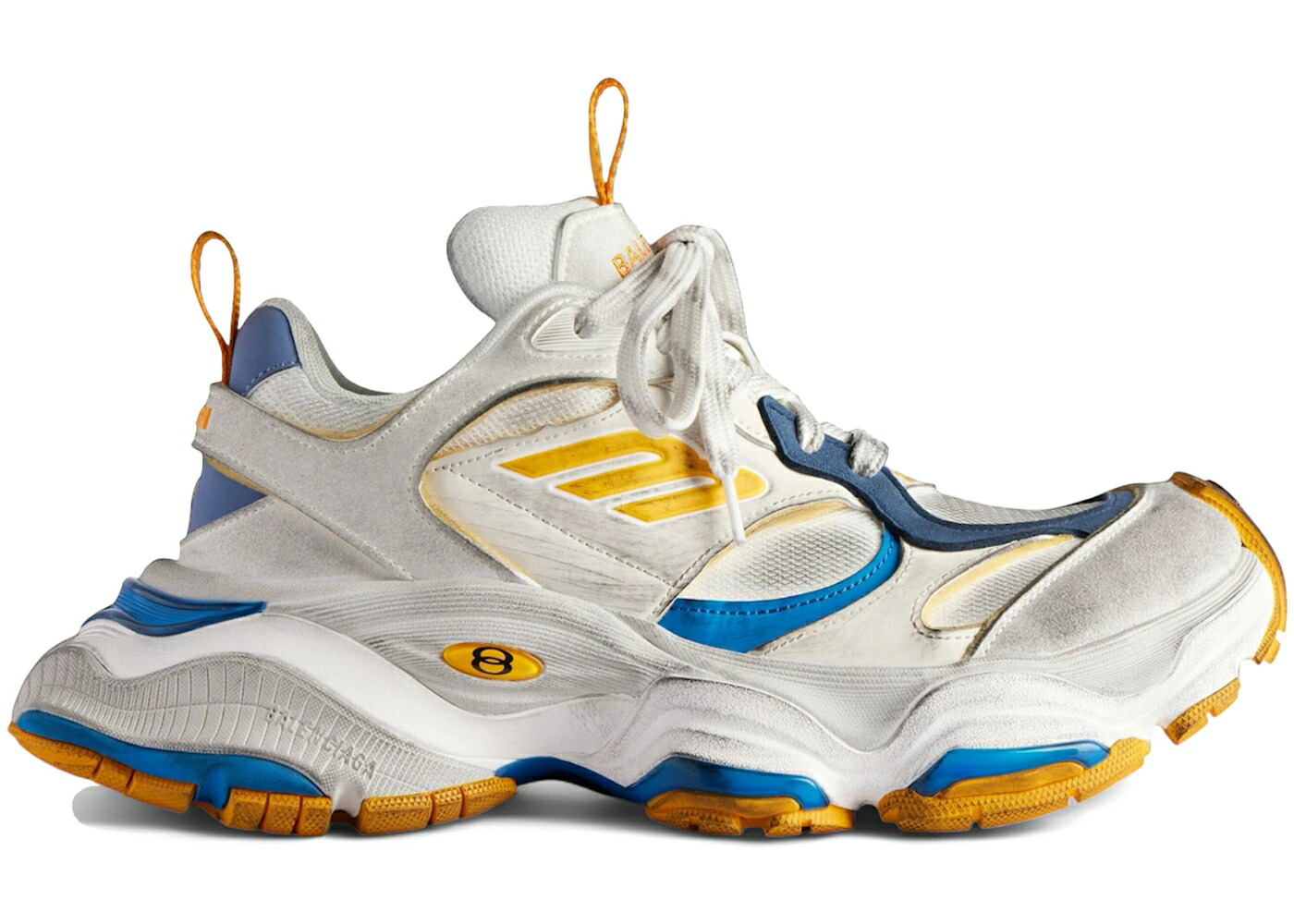 バレンシアガ カーゴ 白色 ホワイト 橙 オレンジ 青色 ブルー 灰色 グレー スニーカー メンズ BALENCIAGA CARGO WORN-OUT WHITE ORANGE BLUE / WHITE GREY ORANGE BLUE