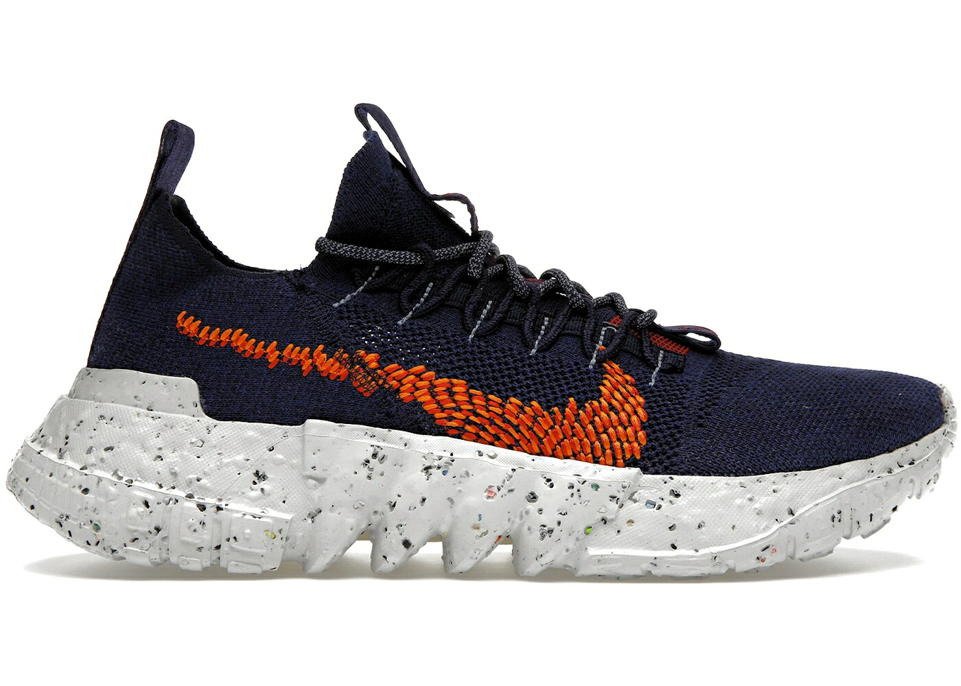 ナイキ 紺色 ネイビー 橙 オレンジ スニーカー メンズ NIKE SPACE HIPPIE 01 NAVY ORANGE / MIDNIGHT NAVY MIDNIGHT NAVY