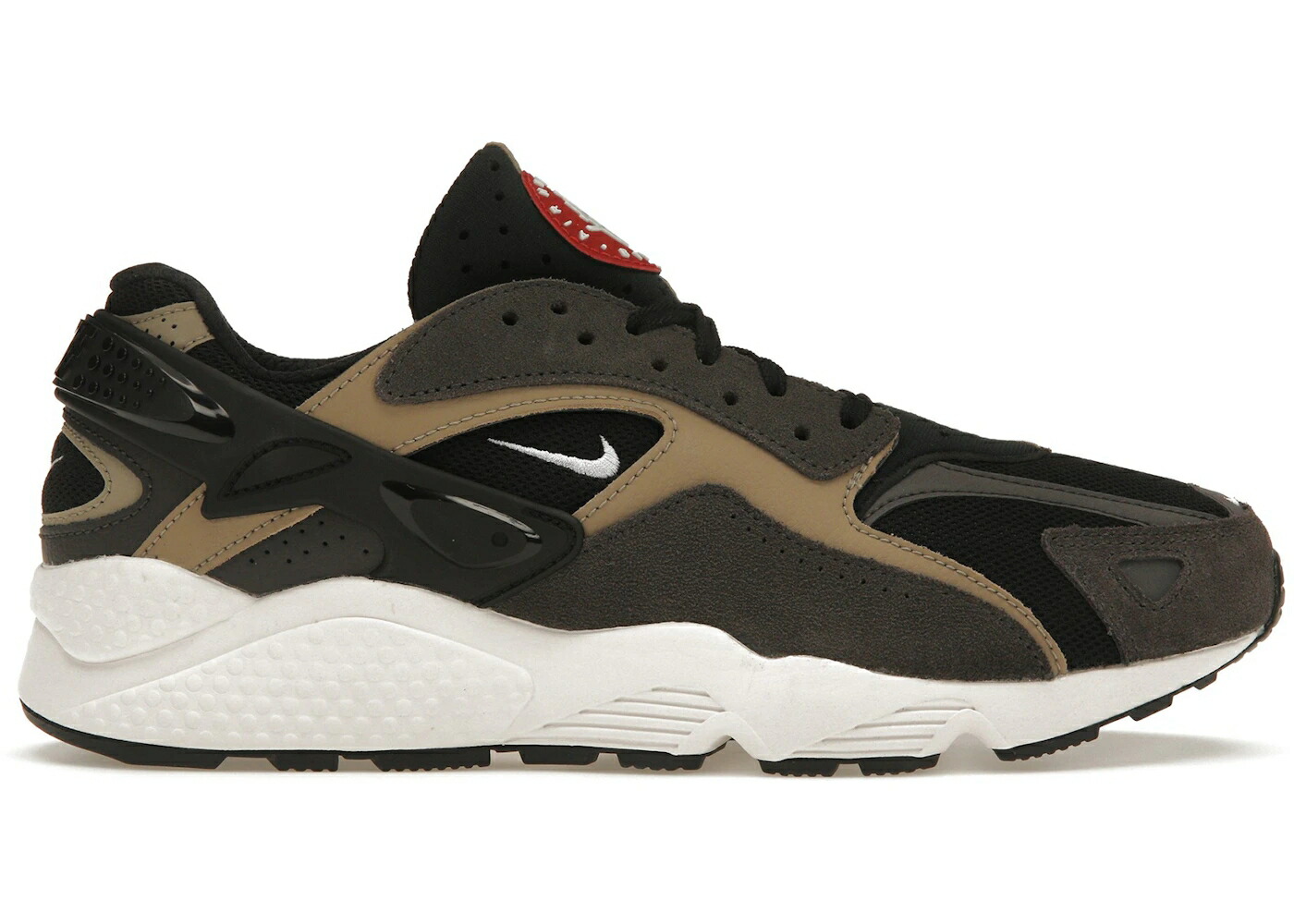ナイキ ハラチ 黒色 ブラック カーキ 白色 ホワイト ハラチランNER スニーカー メンズ NIKE AIR HUARACHE RUNNER BLACK MEDIUM ASH / BLACK MEDIUM ASH KHAKI WHITE