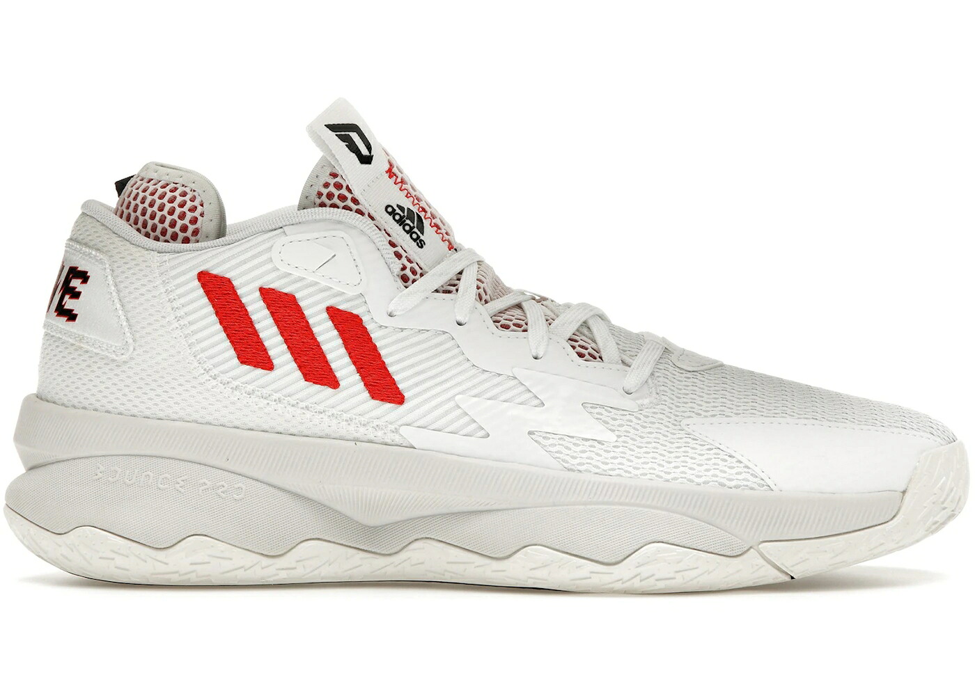 アディダス 一時停止 白いこと 白いこと 黒いこと 黒いこと 赤 赤いこと スニーカー メンズ ADIDAS DAME 8 TIME WHITE / WHITE BLACK RED