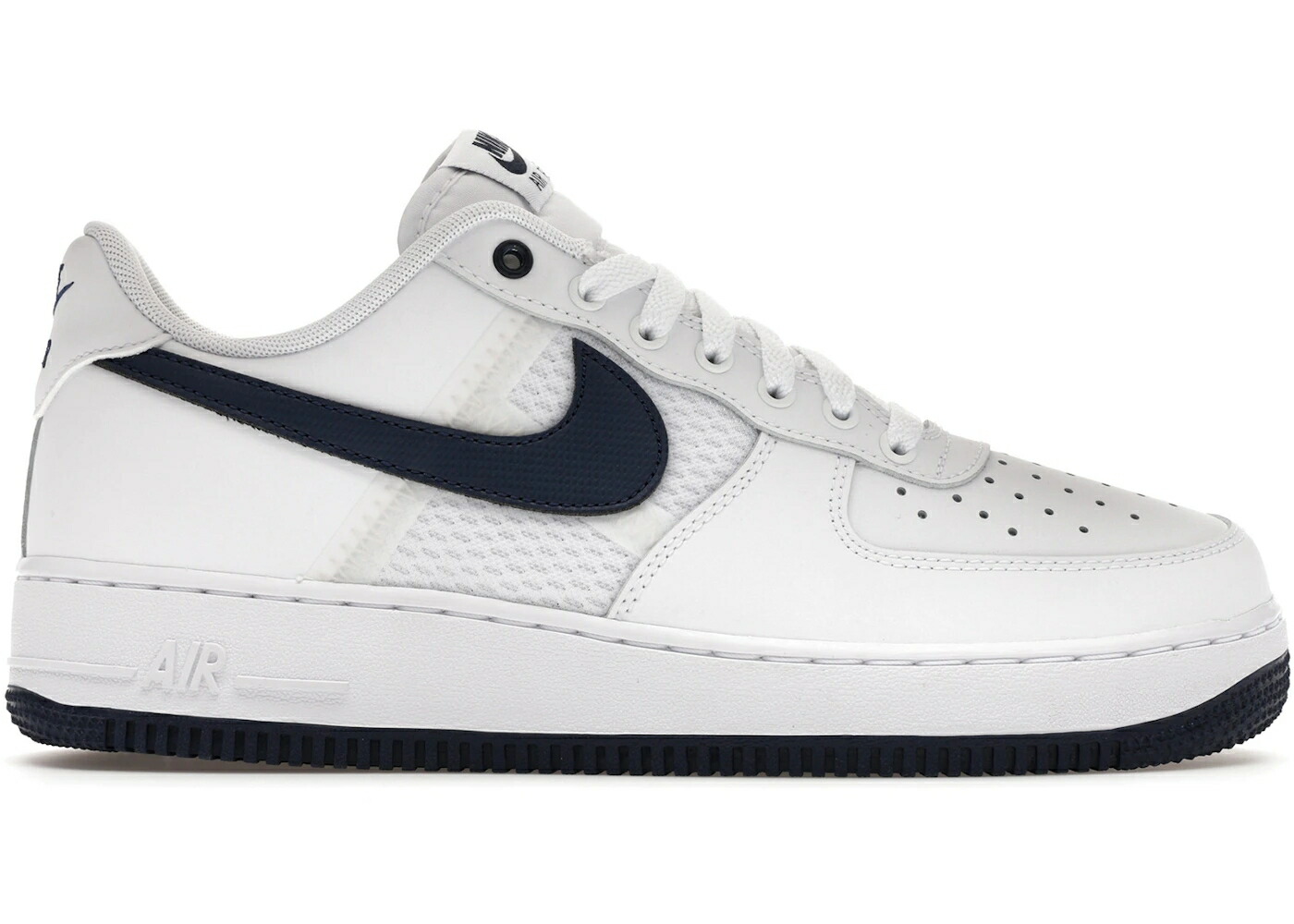 ナイキ 白色 ホワイト 紺色 ネイビー エアフォース '07 スニーカー メンズ NIKE AIR FORCE 1 LOW LV8 SE MESH TAPE WHITE MIDNIGHT NAVY / WHITE PHANTOM MIDNIGHT NAVY