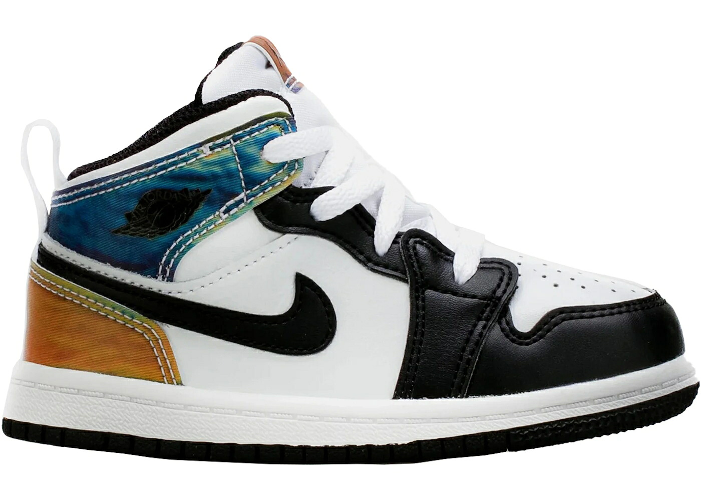 ナイキ ジョーダン ミッド 高温 白いこと 白いこと 黒いこと 黒いこと お坊っちゃん キッズ JORDAN 1 MID SE HEAT REACTIVE (TD) / WHITE BLACK HEAT REACTIVE