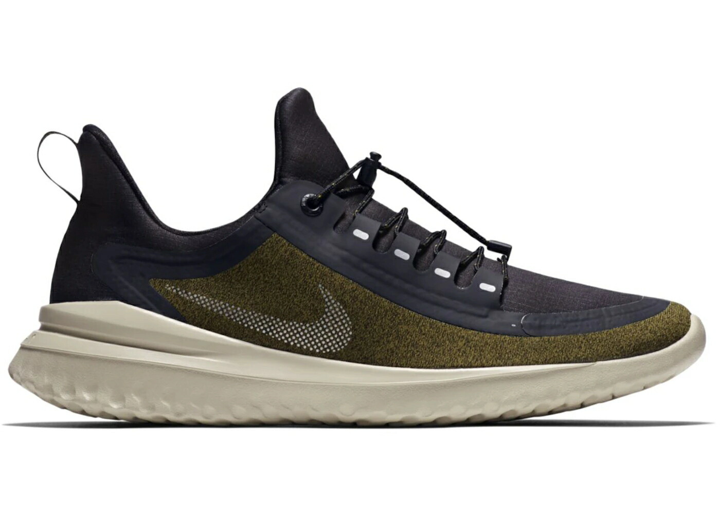 ナイキ ライバル オリーブ 黒色 ブラック スニーカー メンズ NIKE RENEW RIVAL SHIELD WATER-REPELLENT SEQUOIA / SEQUOIA OLIVE FLAK BLACK
