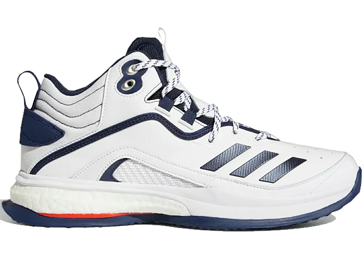 アディダス アイコン ターフ トレーナー 白色 ホワイト チーム 紺色 ネイビー 赤 レッド スニーカー メンズ ADIDAS ICON 6 TURF TRAINER KAGE CLOUD WHITE / CLOUD WHITE TEAM NAVY HI RES RED